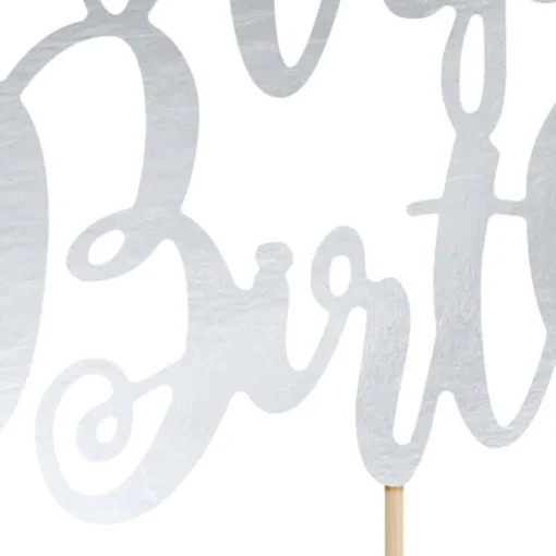 Happy Birthday Kaketopper Sølv