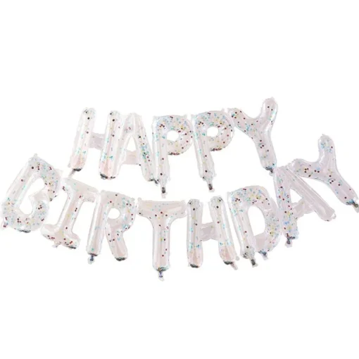 Happy Birthday Konfetti Folieballonger