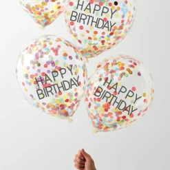 Happy Birthday Multifarget Konfetti Ballonger