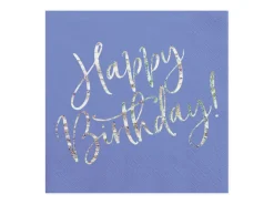 Happy Birthday Servietter Marineblå