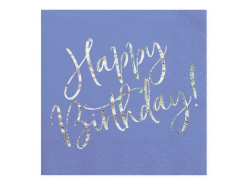 Happy Birthday Servietter Marineblå