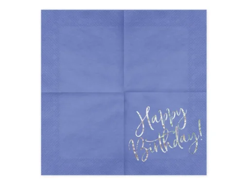 Happy Birthday Servietter Marineblå