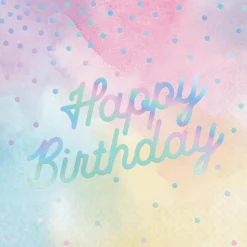 Happy Birthday Servietter Iriserende