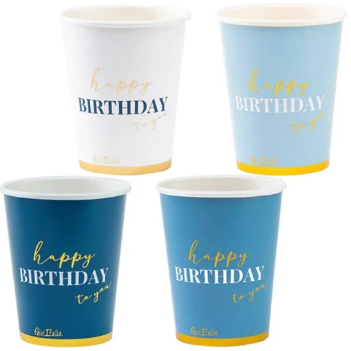 Happy Birthday To You Pappkrus Blå