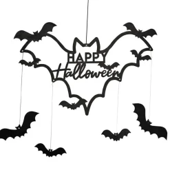 Happy Halloween Flaggermus Veggpynt