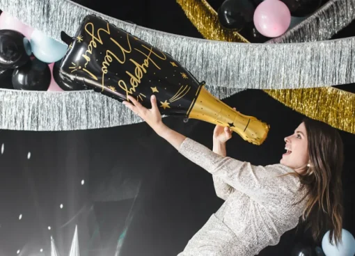 Happy New Year Flaske Folieballong