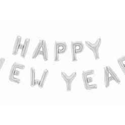 Happy New Year Folieballonger Sølv