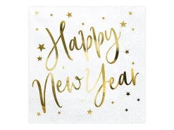 Happy New Year Servietter Gull