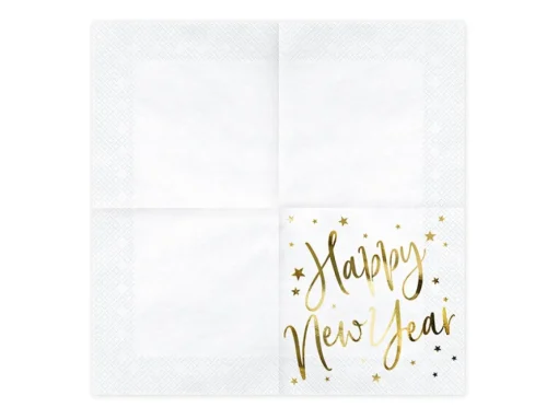 Happy New Year Servietter Gull