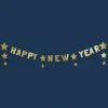 Happy New Year Stjerner Girlander Gull