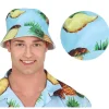 Hawaii Ananas Bøttehatt Blå