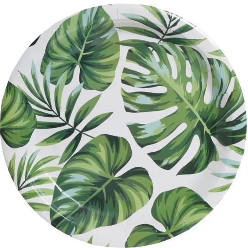 Hawaii Palmeblad Papptallerkener