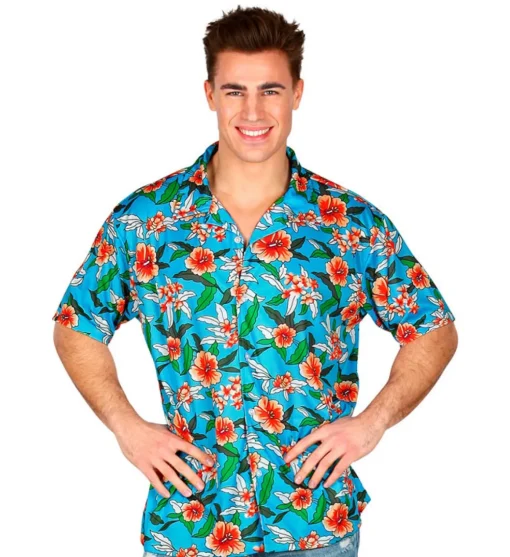Hawaiiskjorte Blå Blomster