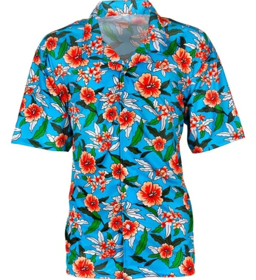 Hawaiiskjorte Blå Blomster