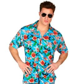 Hawaiiskjorte Blå Blomster