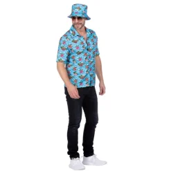 Hawaiiskjorte Lyseblå