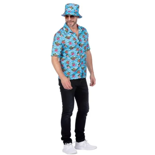 Hawaiiskjorte Lyseblå