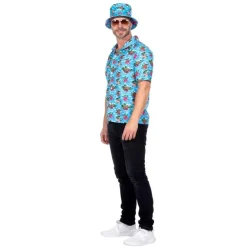 Hawaiiskjorte Lyseblå