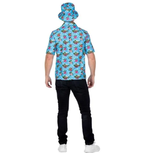 Hawaiiskjorte Lyseblå