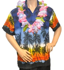 Hawaiiskjorte Mørkeblå