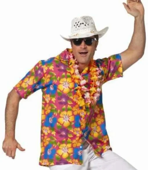 Hawaiiskjorte Rosa