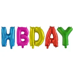 Hbday Folieballonger Multifarget