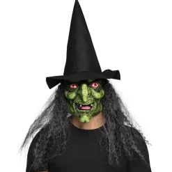 Heks Latexmaske & Hatt