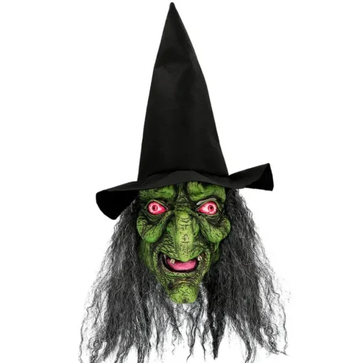 Heks Latexmaske & Hatt