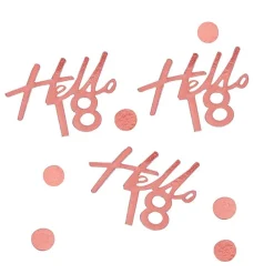 Hello 18 Konfetti Gullrosa