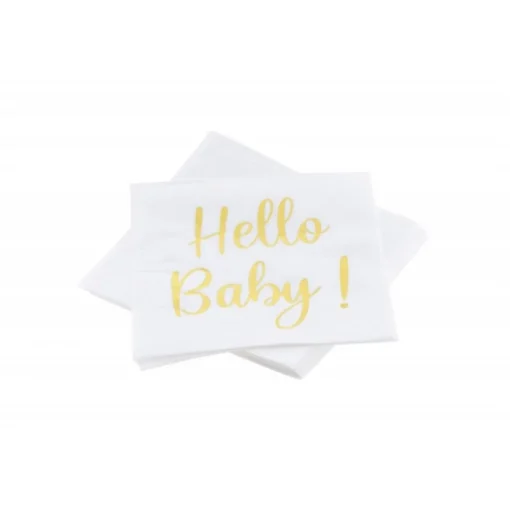 Hello Baby Servietter Gull