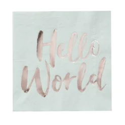 Hello World Servietter Gullrosa