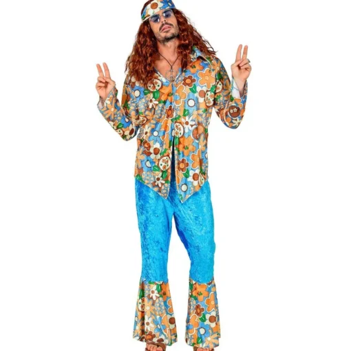 Hippie Mann Blomster Kostyme