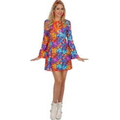 Hippie Mosaikk Kjole Kostyme