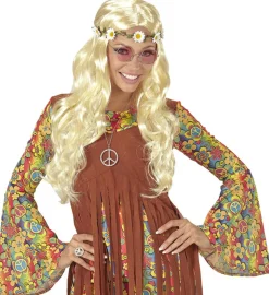 Hippie Parykk med Blomsterkrans