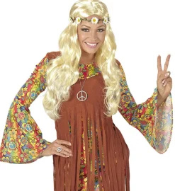 Hippie Parykk med Blomsterkrans