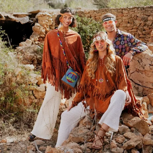 Hippie Poncho Brun