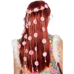 Hippie Solsikke Hårblomster Lyserosa
