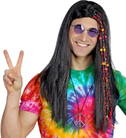 Hippieparykk med Fletter