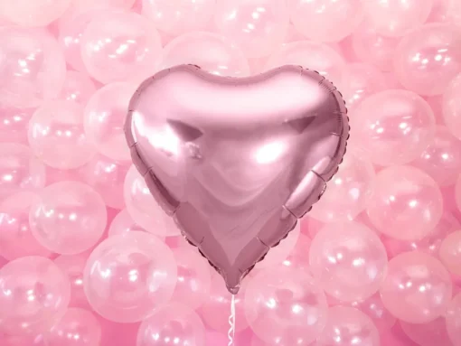 Hjerte Folieballong Rosa