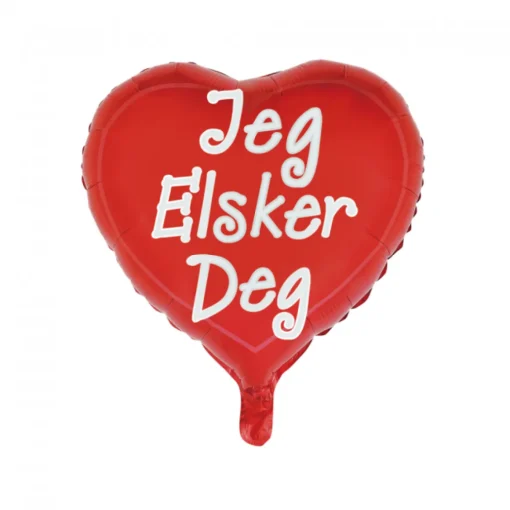 Hjerte Jeg Elsker Deg Folieballong