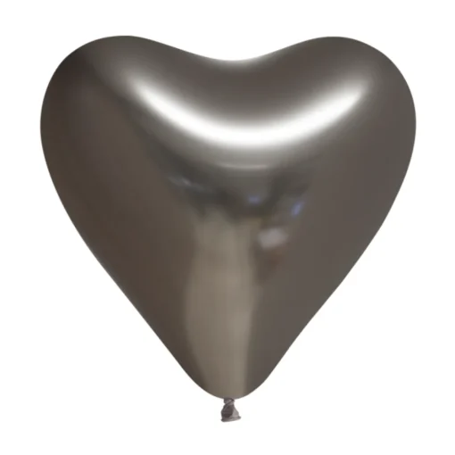 Hjerte Krom Ballonger Grå