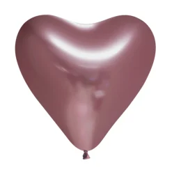 Hjerte Krom Ballonger Gullrosa