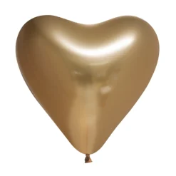 Hjerte Krom Ballonger Gull
