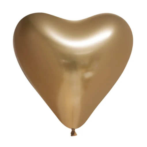 Hjerte Krom Ballonger Gull