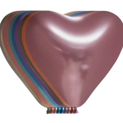 Hjerte Krom Ballonger Mix