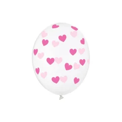Hjerte Latexballonger Gjennomsiktig og Lyserosa