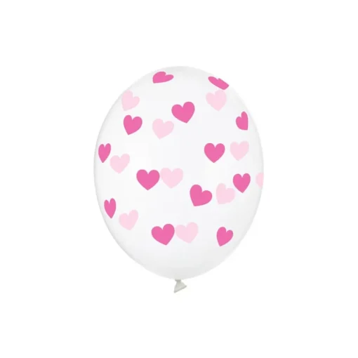 Hjerte Latexballonger Gjennomsiktig og Lyserosa
