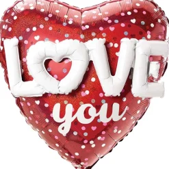 Hjerte Love You Folieballong