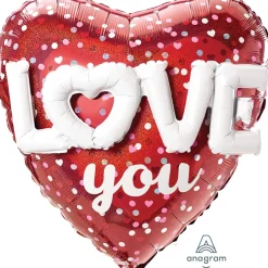 Hjerte Love You Folieballong