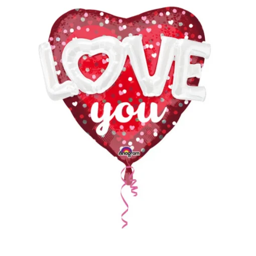 Hjerte Love You Folieballong